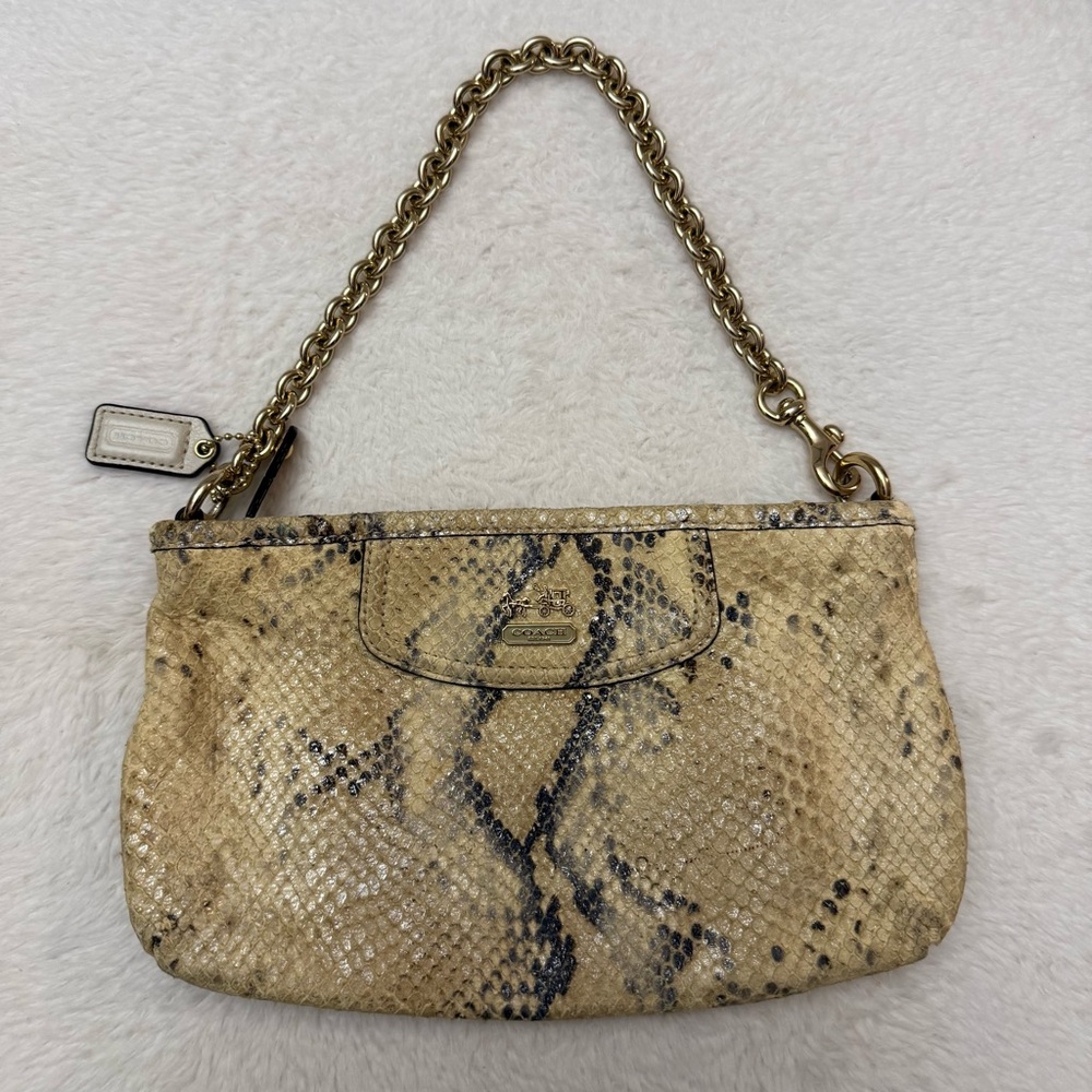 Coach Vintage Embossed Python Exotic Snakeprint W… - image 1